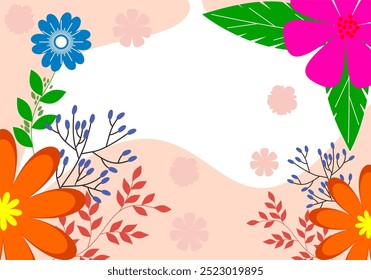 Floral abstract universal art templates in autumn colors. Suitable for birthday, wedding, thanksgiving and party invitation, poster, banner, email header