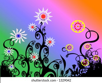 A floral abstract in vector