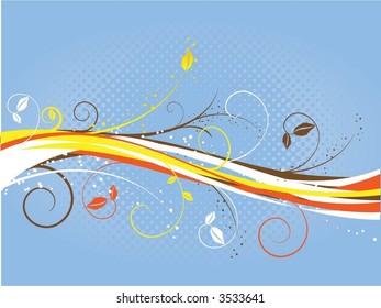 Floral abstract - vector