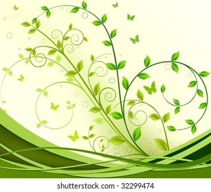Floral abstract vector background