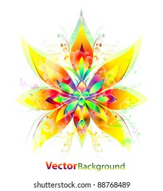 Floral abstract vector background