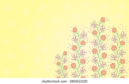 Floral abstract vector background. Summer card