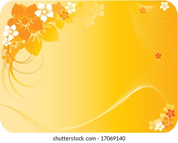 floral abstract vector in bright summer colors