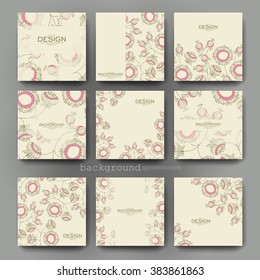 floral abstract vector brochure template. Flyer Layout. Creative modern design