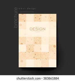 floral abstract vector brochure template. Flyer Layout. Creative modern design
