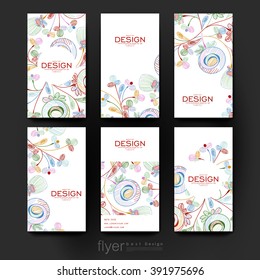 floral abstract vector brochure template. Flyer Layout. Creative modern design
