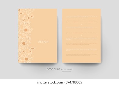 floral abstract vector brochure template. Flyer Layout. Creative modern design