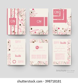 floral abstract vector brochure template. Flyer Layout. Creative modern design