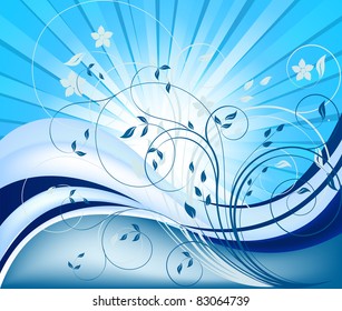 Floral abstract vector design