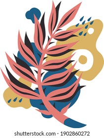 Floral abstract vector design illustration