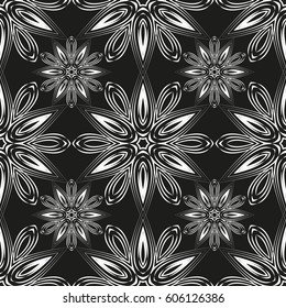 Floral abstract vector element on a white background. Modern style. Seamless background for printing on textiles, wallpaper, packaging