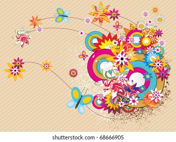 floral abstract vector illustration