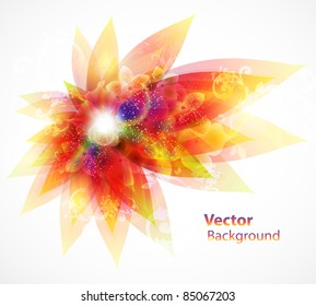 Floral abstract vector illustration for background