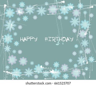 Floral abstract vector illustration with text