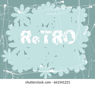 Floral abstract vector illustration with text