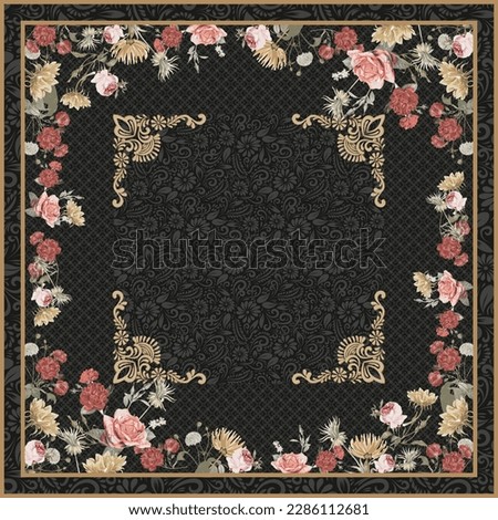 floral abstract vintage scarf design 061 Сток-фото © 