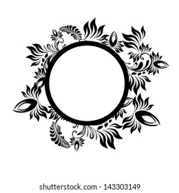 floral abstraction with a circle