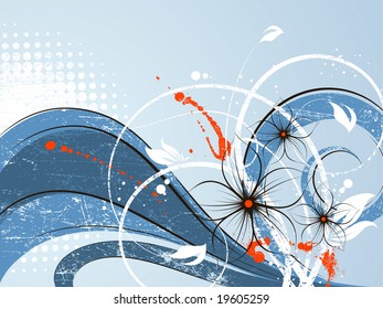 Floral abstraction for design.