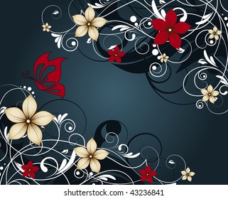 Floral abstraction for design.