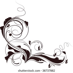 Floral abstraction design element
