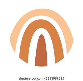 Floral abstraction design flat icon. Vector illustration