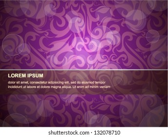 Floral abstraction with text line. EPS 10