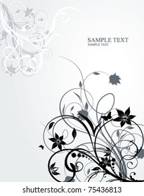 floral abstraction (vector illustration)