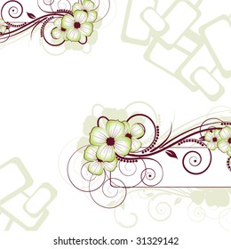 Floral abstraction. Vector illustration for design.