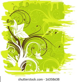 Floral abstraction. Vector illustration. Suits well for design