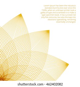 Floral abstracty background in linear style for design. Vector illustration