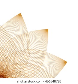 Floral abstracty background in linear style for design. Vector illustration