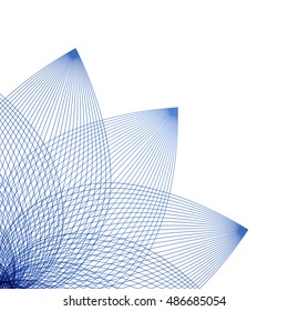 Floral abstracty background in linear style for design. Vector illustration