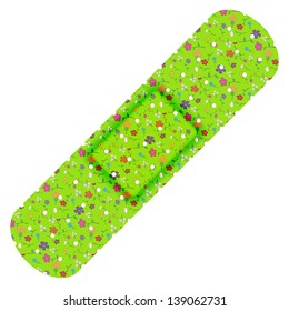 Floral adhesive plaster. EPS10 vector.