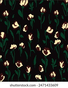 FLORAL ALL OVER PRINT SEAMLESS PATTERN VECTOR ILLUSTRATION DESIGN