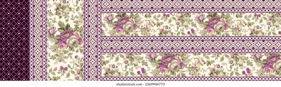 Floral Allover seamless pattern design for digital print and any type of print