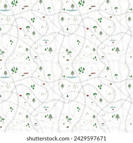 Floral Allover seamless pattern design for digital print and any type of print