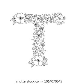 Letter Of Alphabet Adult Coloring Book High Res Stock Images Shutterstock