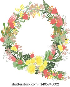 Floral Alphabet letters with flowers bouquet composition. Unique collection for wedding invites decoration and many other concept ideas - Vector