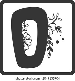 Floral Alphabet O SVG Design | Typography | Alphabet SVG Cut Files svg