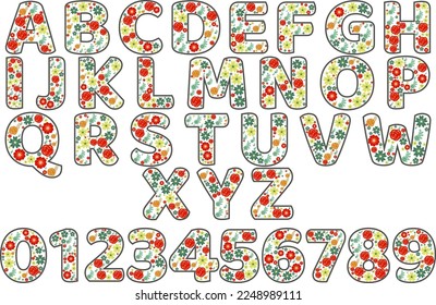 floral alphabet PNG full HD vector Font Made Of Paint Floral text effect svg