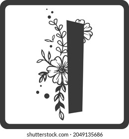 Floral Alphabet I SVG Design | Typography | Alphabet SVG Cut Files svg