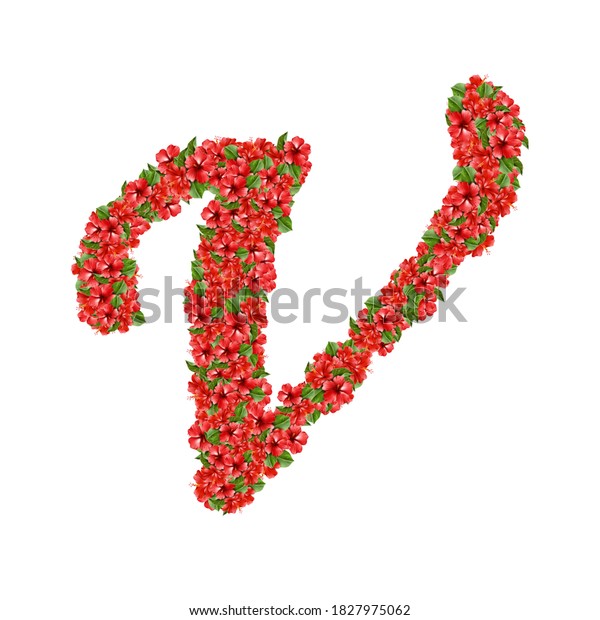 Floral Alphabets Flowers Letters Typography Illustration Stock Vector Royalty Free 1827975062 1349