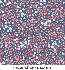 Floral and animal seamless pattern. 