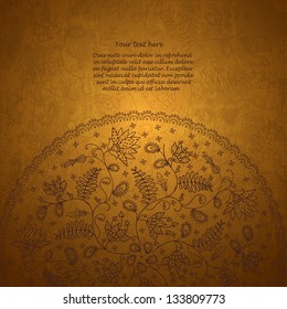 floral antic gold background