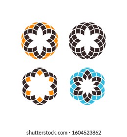 Floral arabesque. Abstract ornament. Isolated arabesque on white background. Islamic pattern 