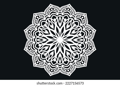 floral  arabesque fabric mandala care Premium Vector