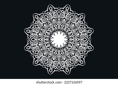 floral  arabesque fabric mandala care Premium Vector