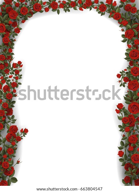 Floral Arch Roses Detailed Vector Illustration Stock Vector (Royalty ...