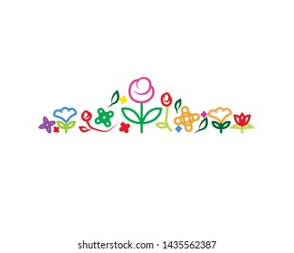 Floral Arrangement Ornament Contour Vector