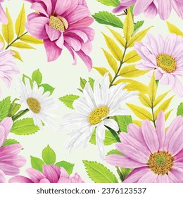floral arrangement seamless pattern illustration